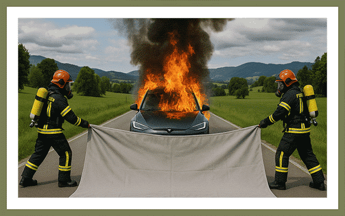 Vlitex Premium Brandbegrenzungsdecke E-Auto (6 × 8 m)