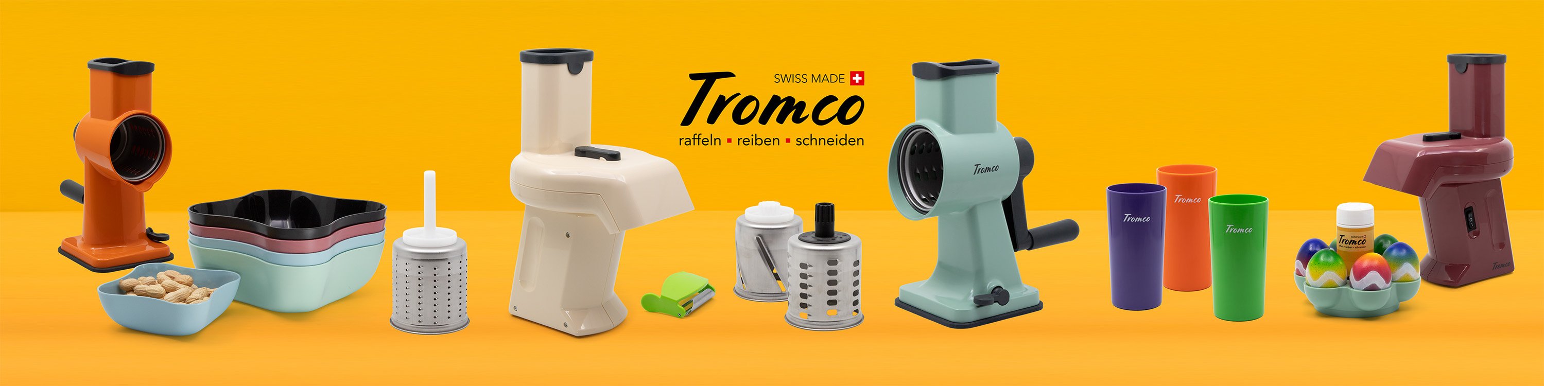 SWISS MADE Raffeln und Zubehör von Tromco