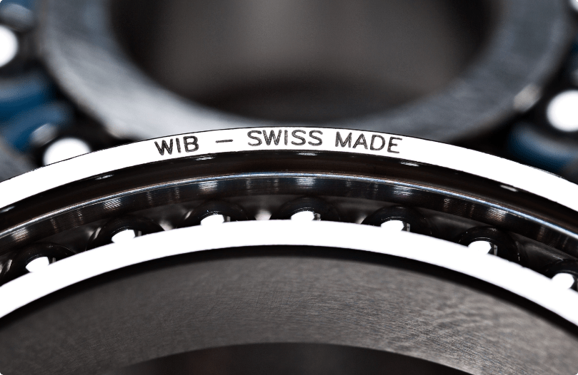 Rillenkugellager mit WIB SWISS MADE Branding