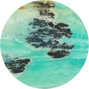 Chrysopras-Wafer, poliert