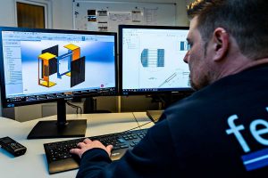Konstruktion am Solidworks-CAD-Arbeitsplatz