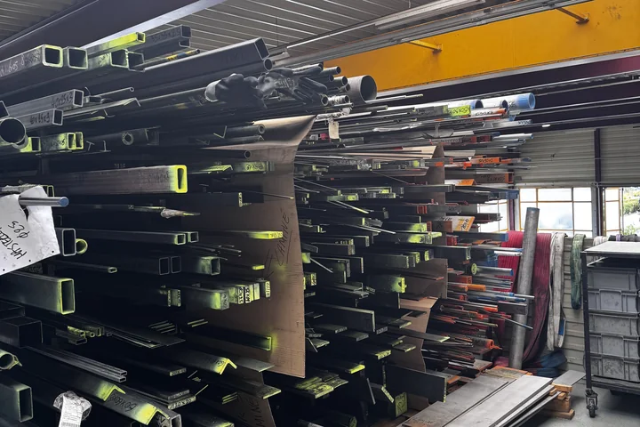 Werkstofflager im Werk Echallens