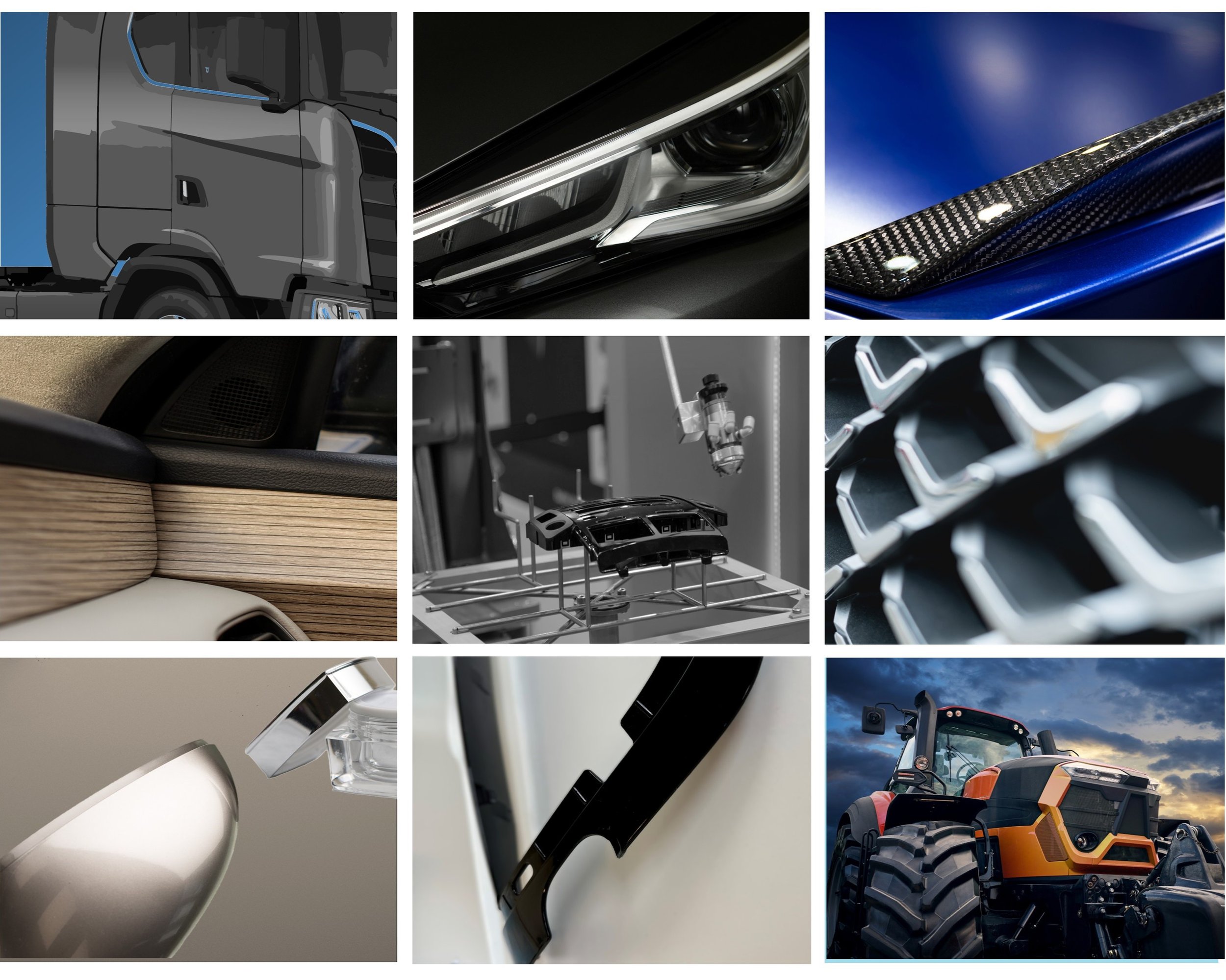 Beschichtete Automotive-Kunststoffbauteile