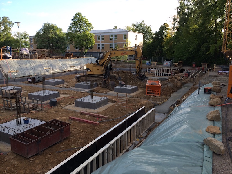 Bauplatz der Erweiterung