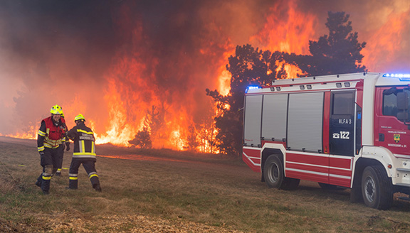 Einsatzkarten zur Waldbrandbekämpfung