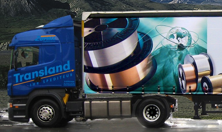 Digital bedruckte LKW-Plane