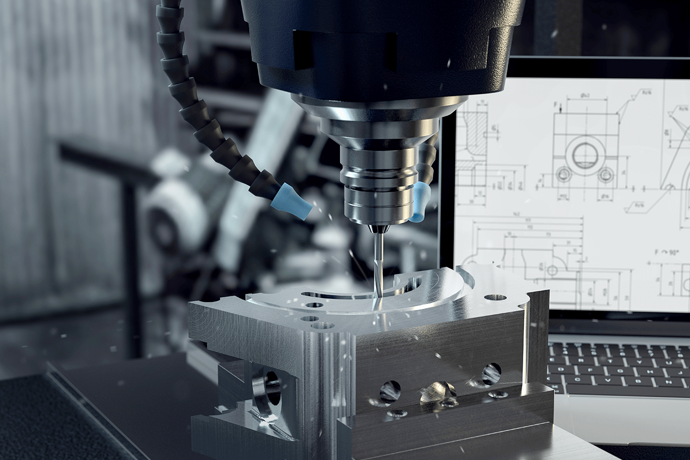 3D-Darstellung CNC-Bearbeitung