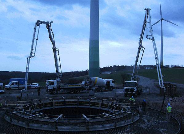 Beton für Windkraftanlagen