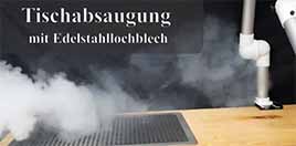 Integrierte Tischabsaugung