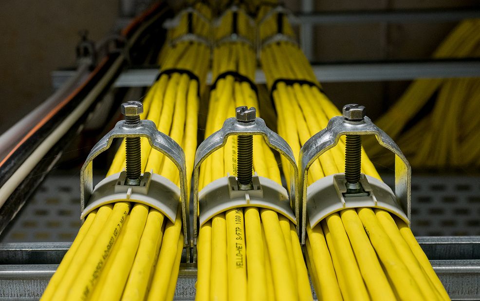 Verlegte Datenkabel