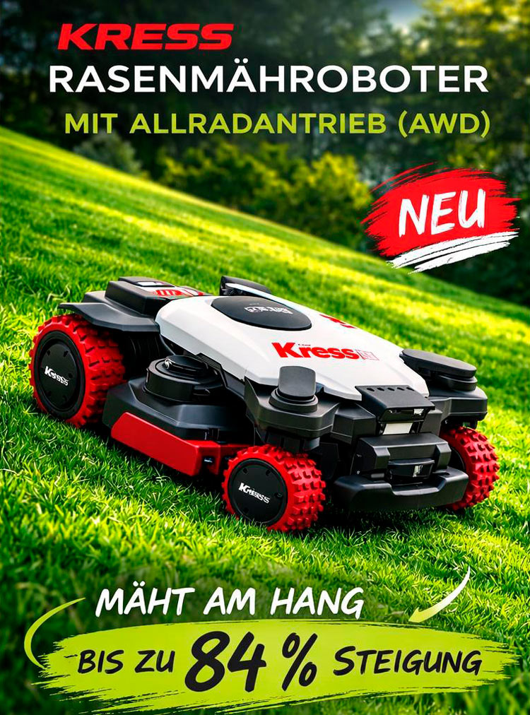 Kress Mähroboter mit RTK-Navigation