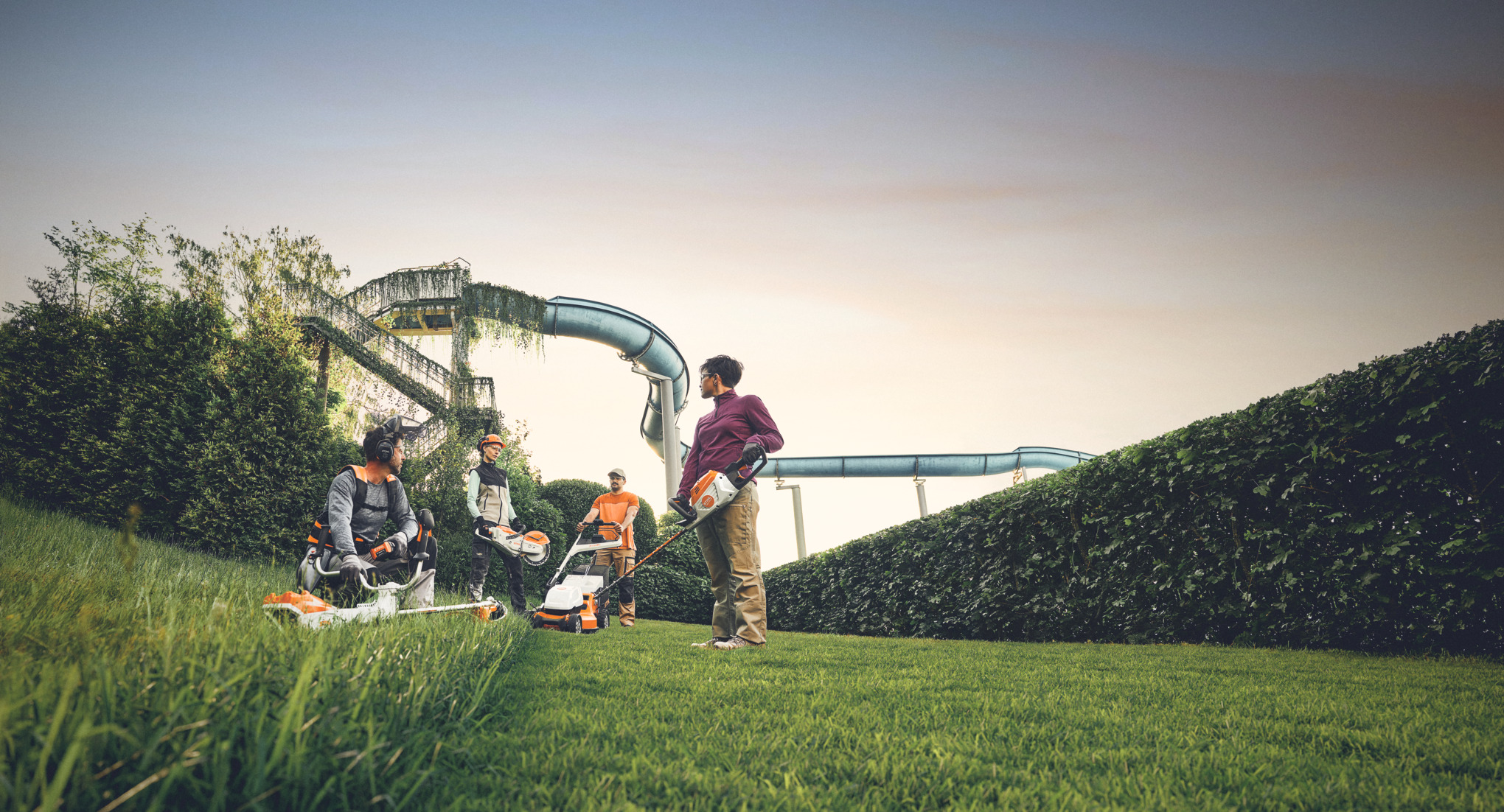 Arbeiten mit STIHL Gartengeräten
