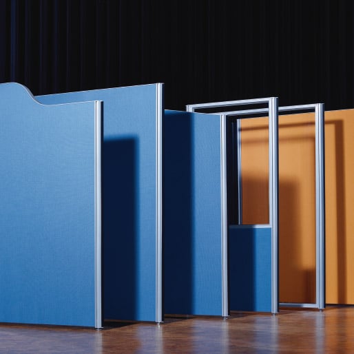 Varianten des Schallschutz-Stellwandsystems Alu-Klett