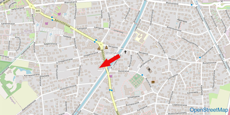 Firmenstandort Bahnhofstrasse 48, 9443 Widnau