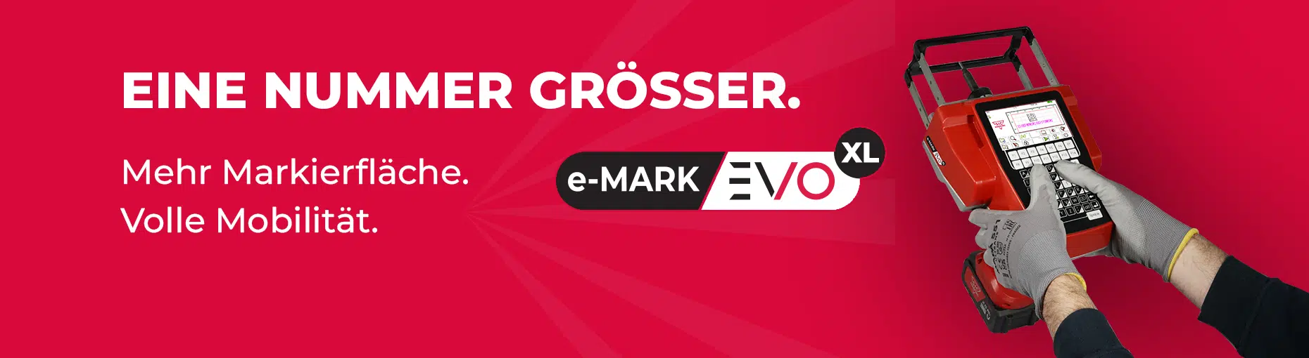 Tragbares Nadelprägegerät e-MARK EVO XL