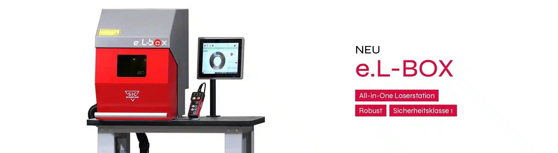 Kompakte Faserlaser-Markiermaschine e.L-Box