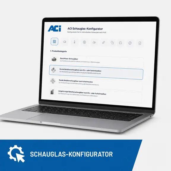 Schauglas-Konfigurator für Online-Anfragen