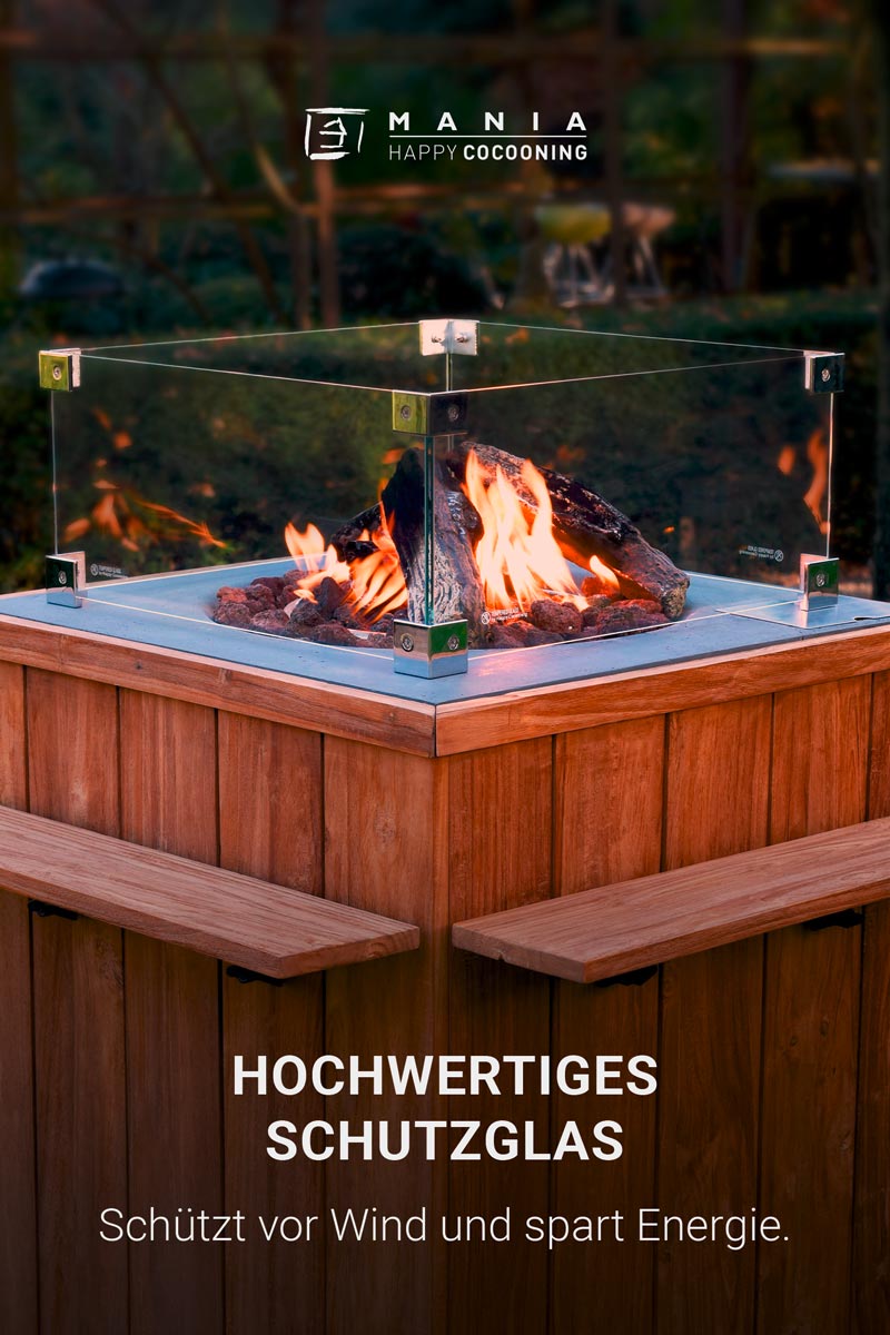 Schutzglas vor Wind, energiesparend