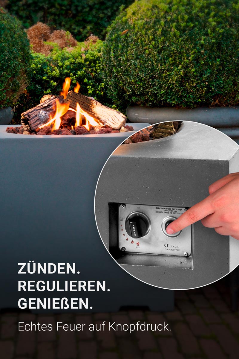 Echtes Feuer auf Knopfdruck