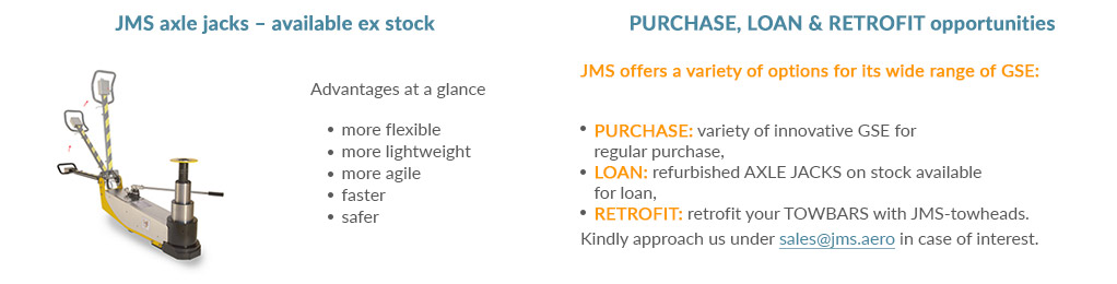 JMS – GSE für Aircraft Ground Handling und Maintenance