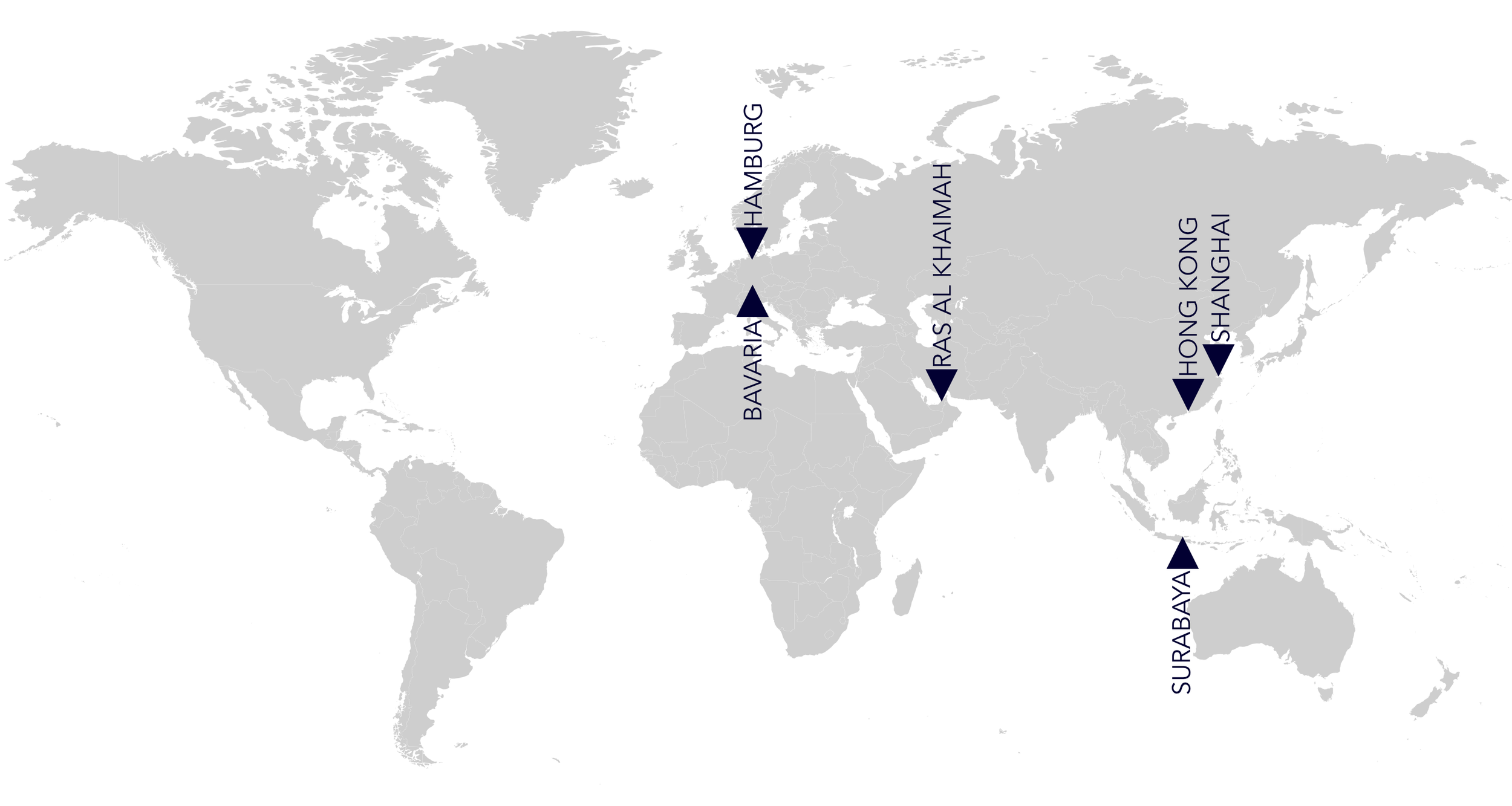 Internationale Standorte der United Flavour Group