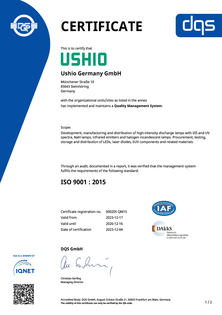DIN ISO 9001 Zertifikat