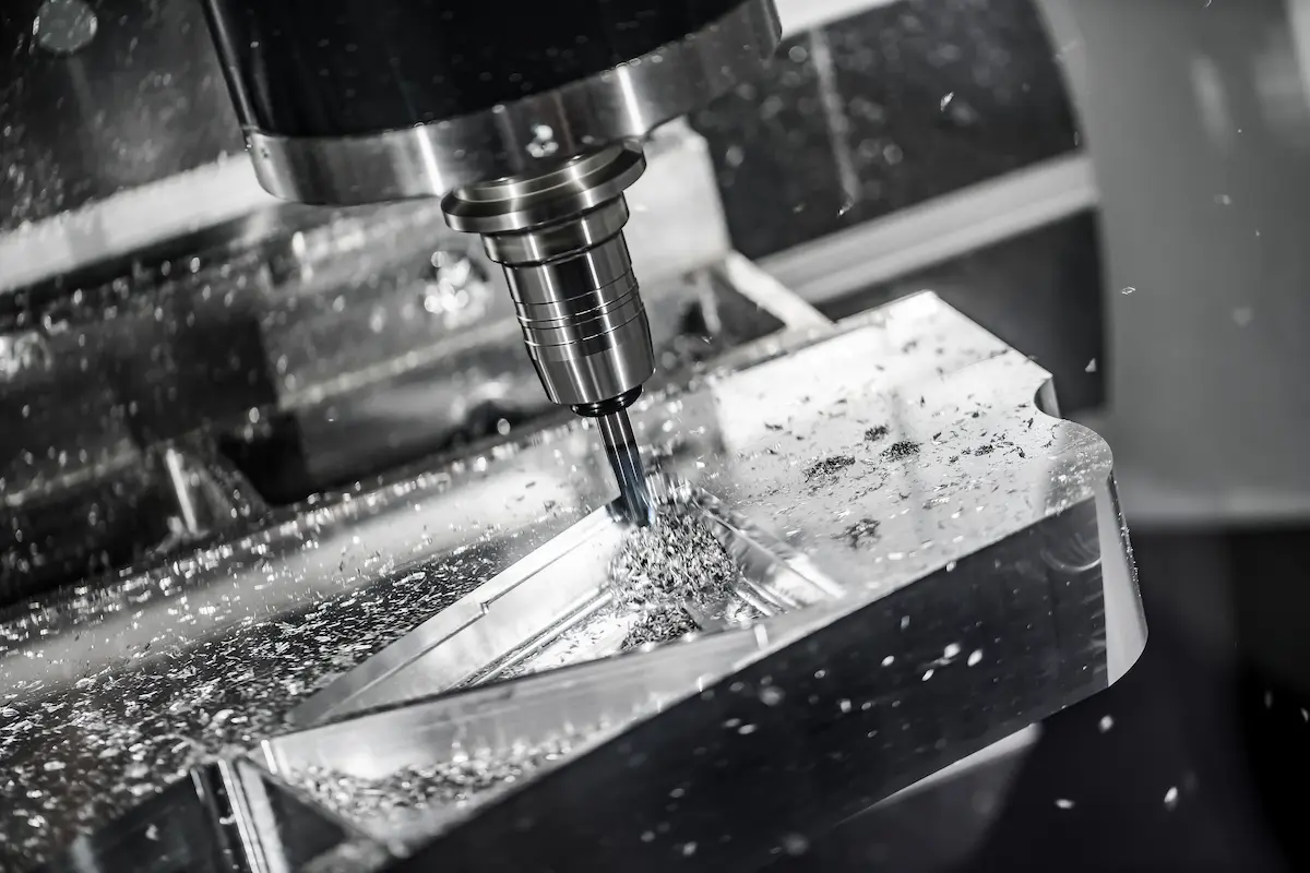 Aluminium-Bauteil aus CNC-Fräsmaschine