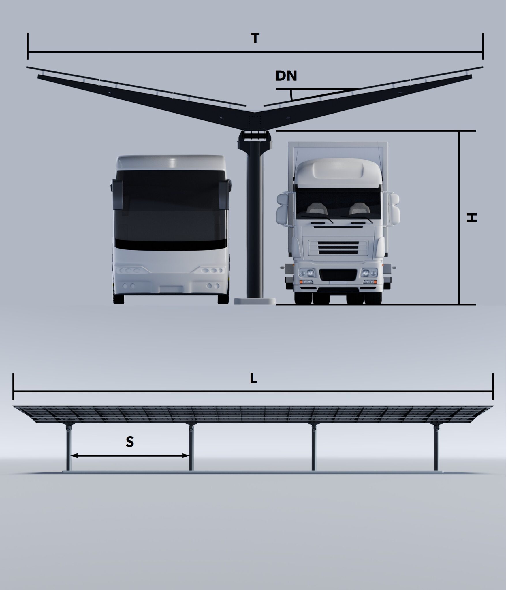 Voltwing Trucks PV-Carport