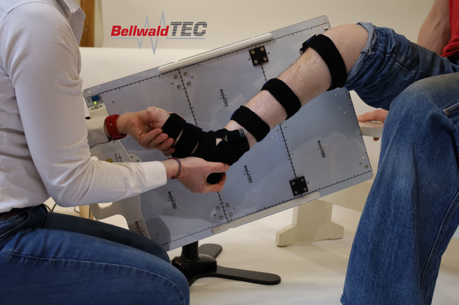 Scan im Sitzen – Scanning-Textil am Patienten