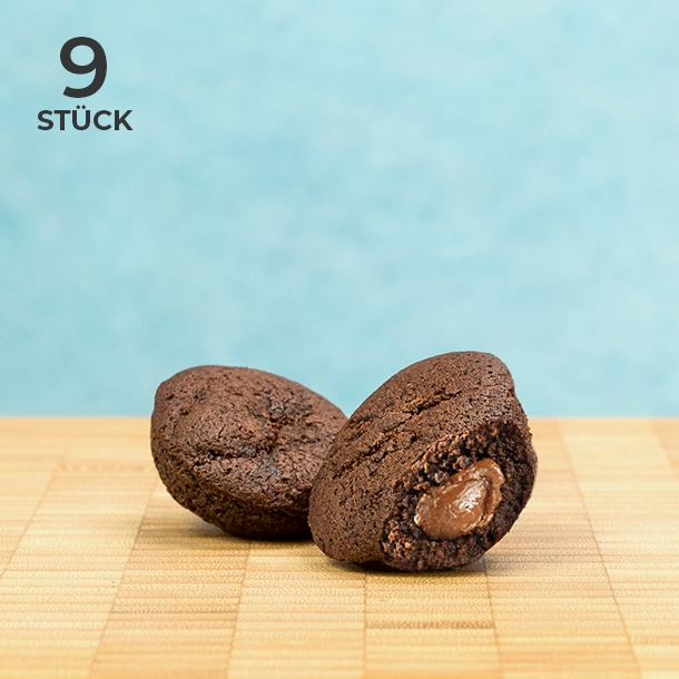 Gefüllte Mini-Brownies