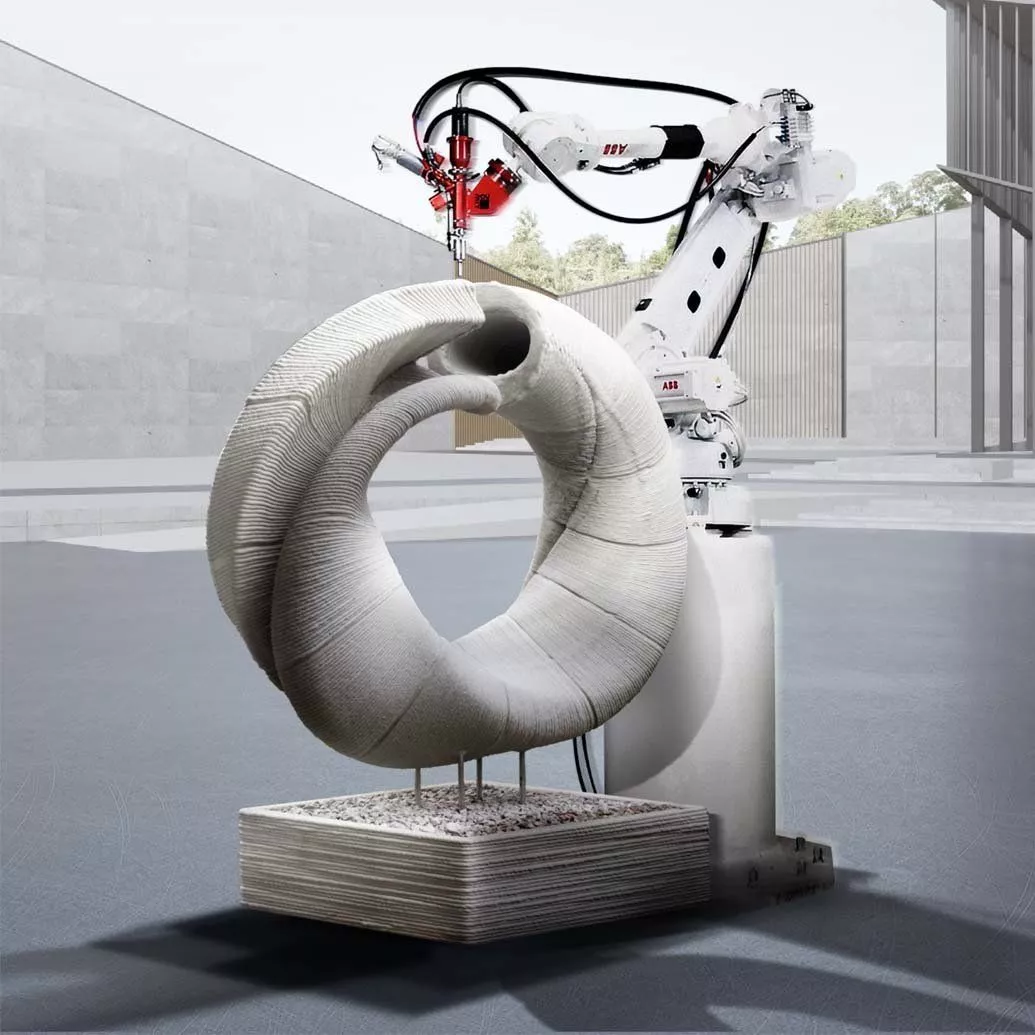 3D-gedrucktes Bauteil aus Beton (BauMinator)