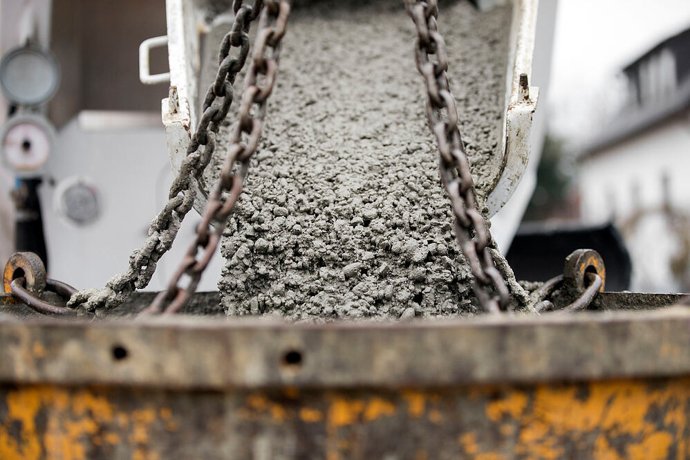 Beton aus Schütte
