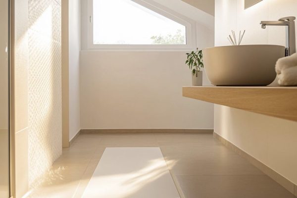 Badsanierung mit ovaler Badewanne