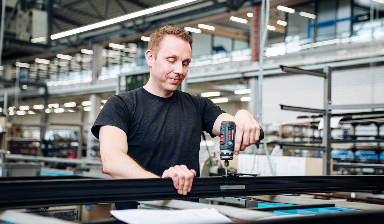 Produktion in Melle: Bearbeitung von Aluverschlägen