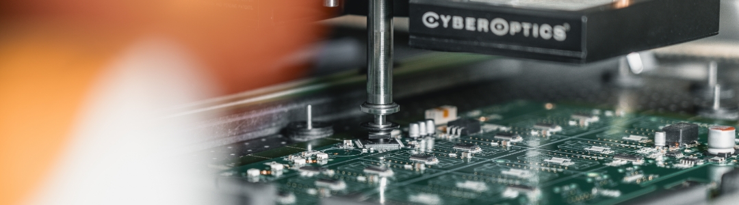 SMD-bestückte Leiterplatte