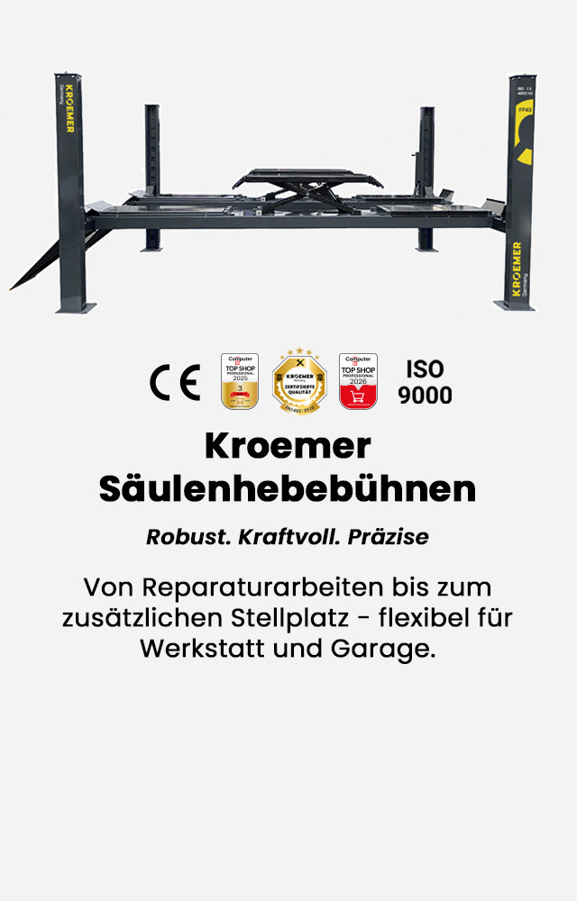 Säulenhebebühne mit PKW