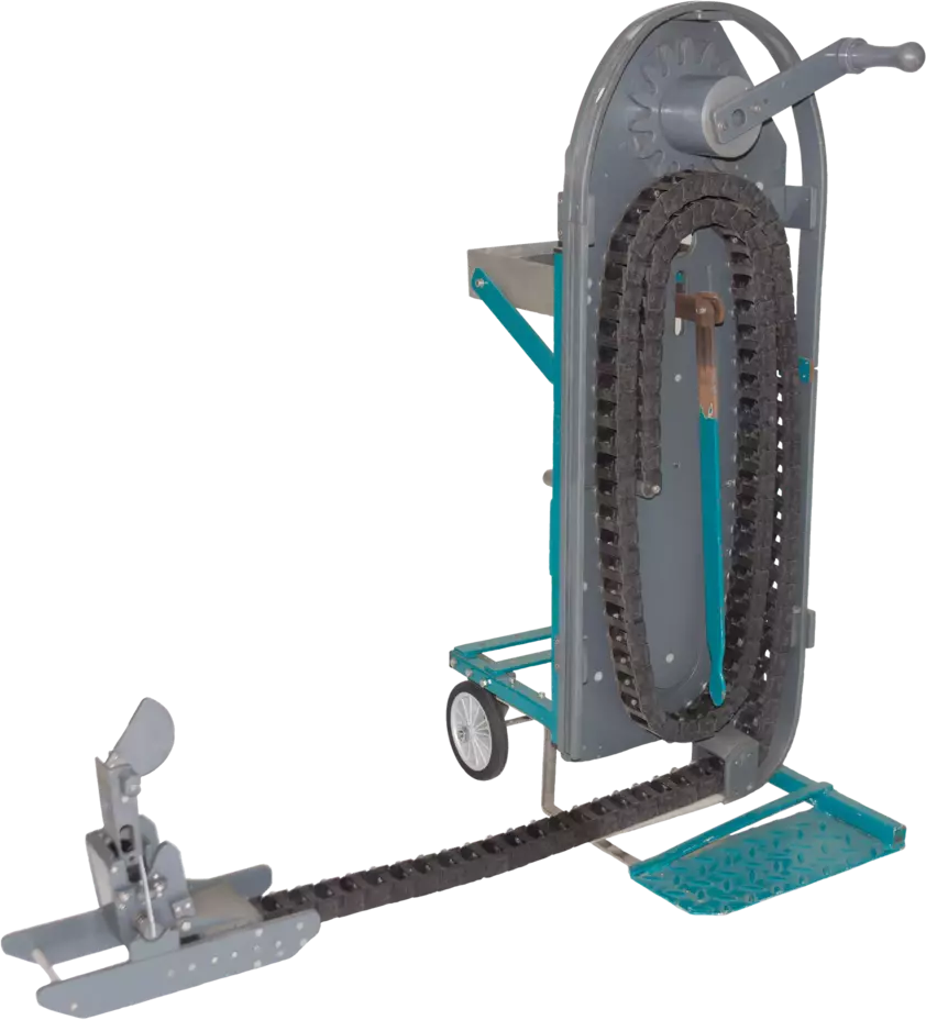 Prototyp von 1999: ChainLance mit Kurbelantrieb