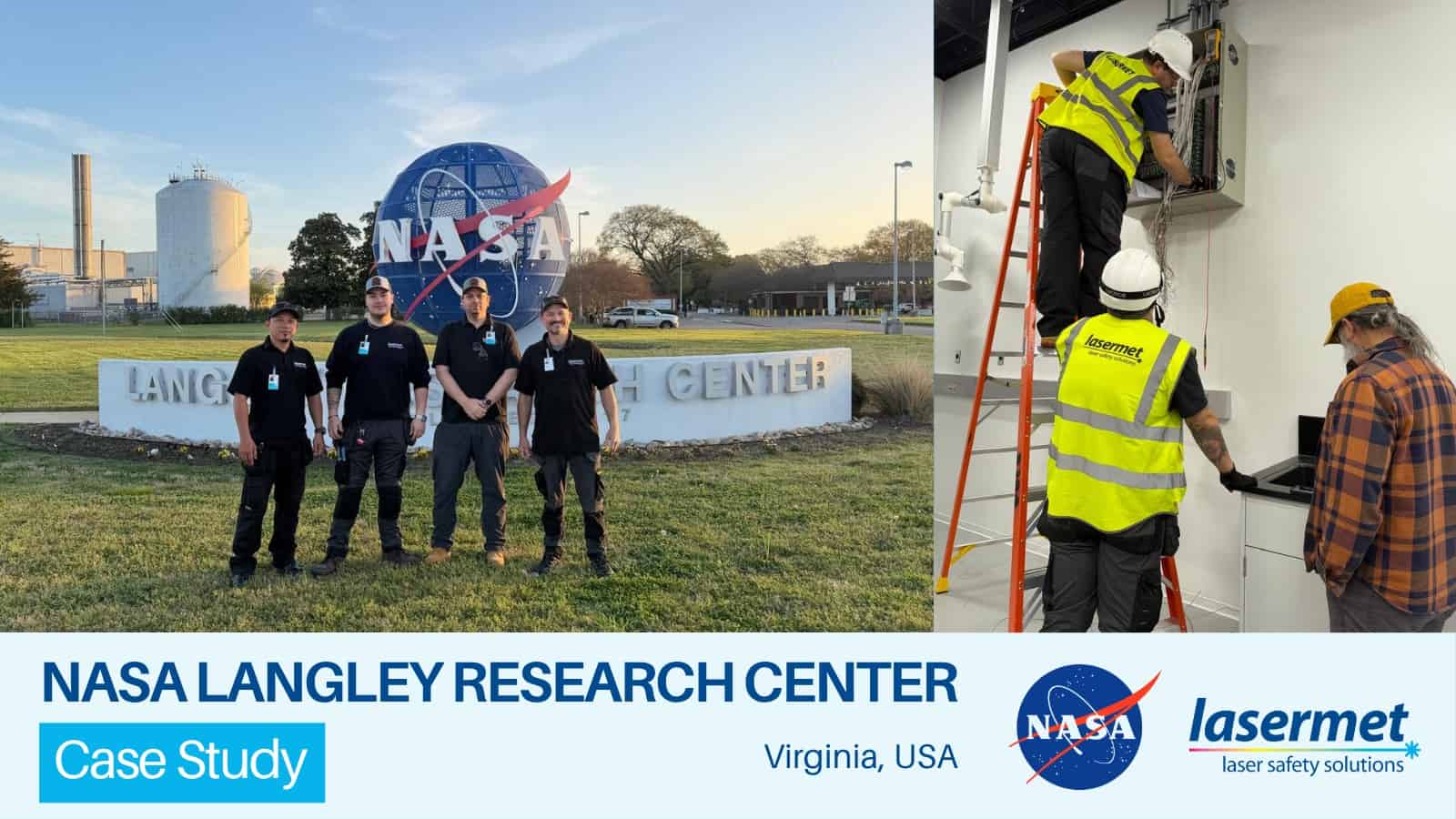 Laserschutzsystem-Installation bei NASA Langley, Virginia (USA)