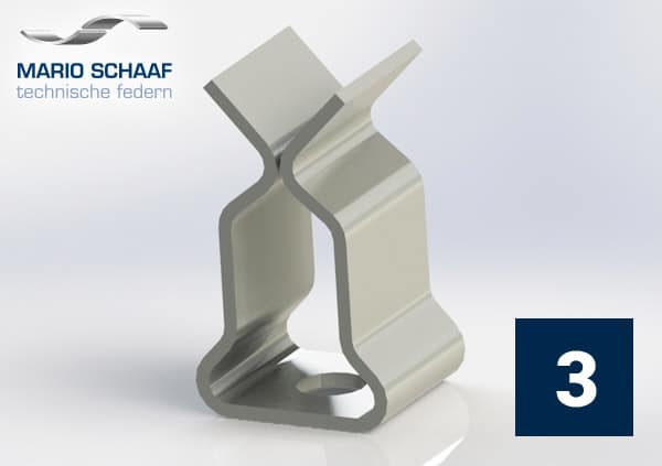 Formfeder mit asymmetrischer Biegeform