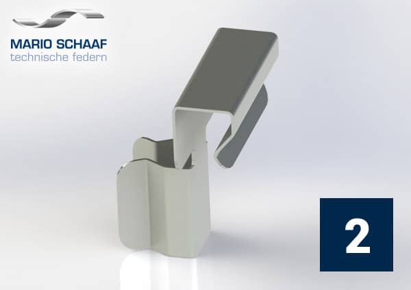 Flachfeder mit gebogener Geometrie
