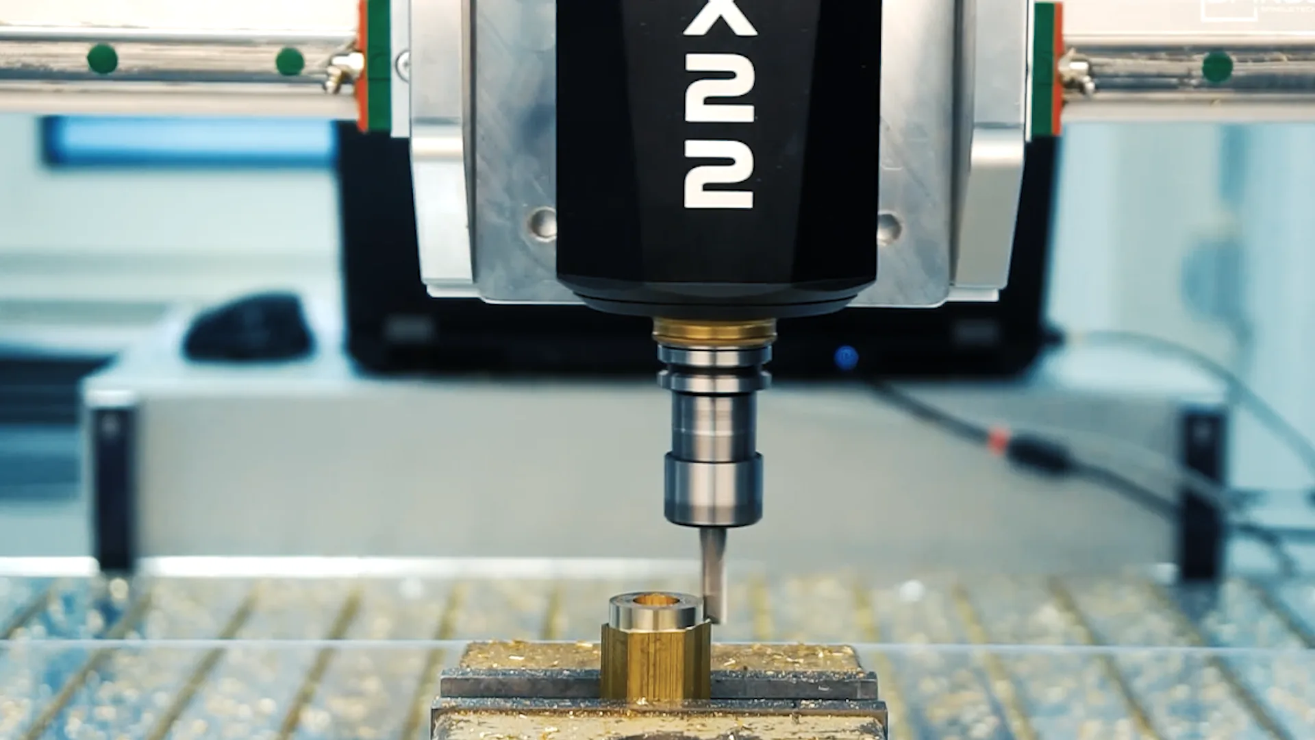 X22 Motorspindel fräst Messing
