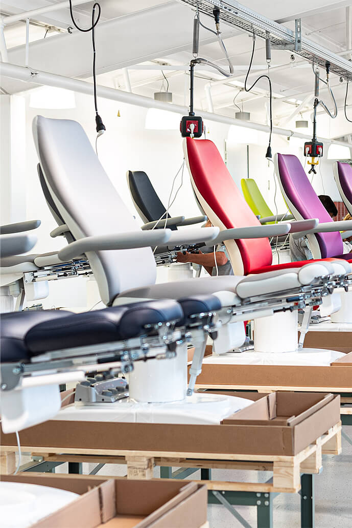 Production of treatment chairs in Kirchlengern