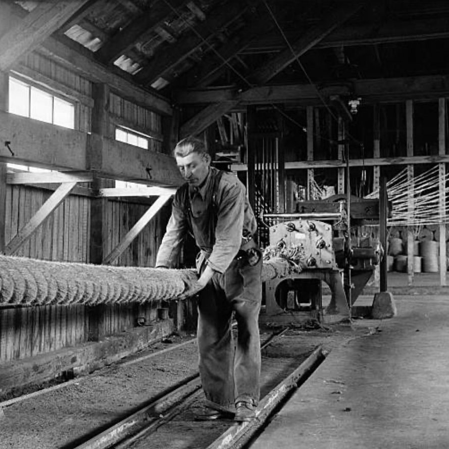 Geteertes Tauwerk