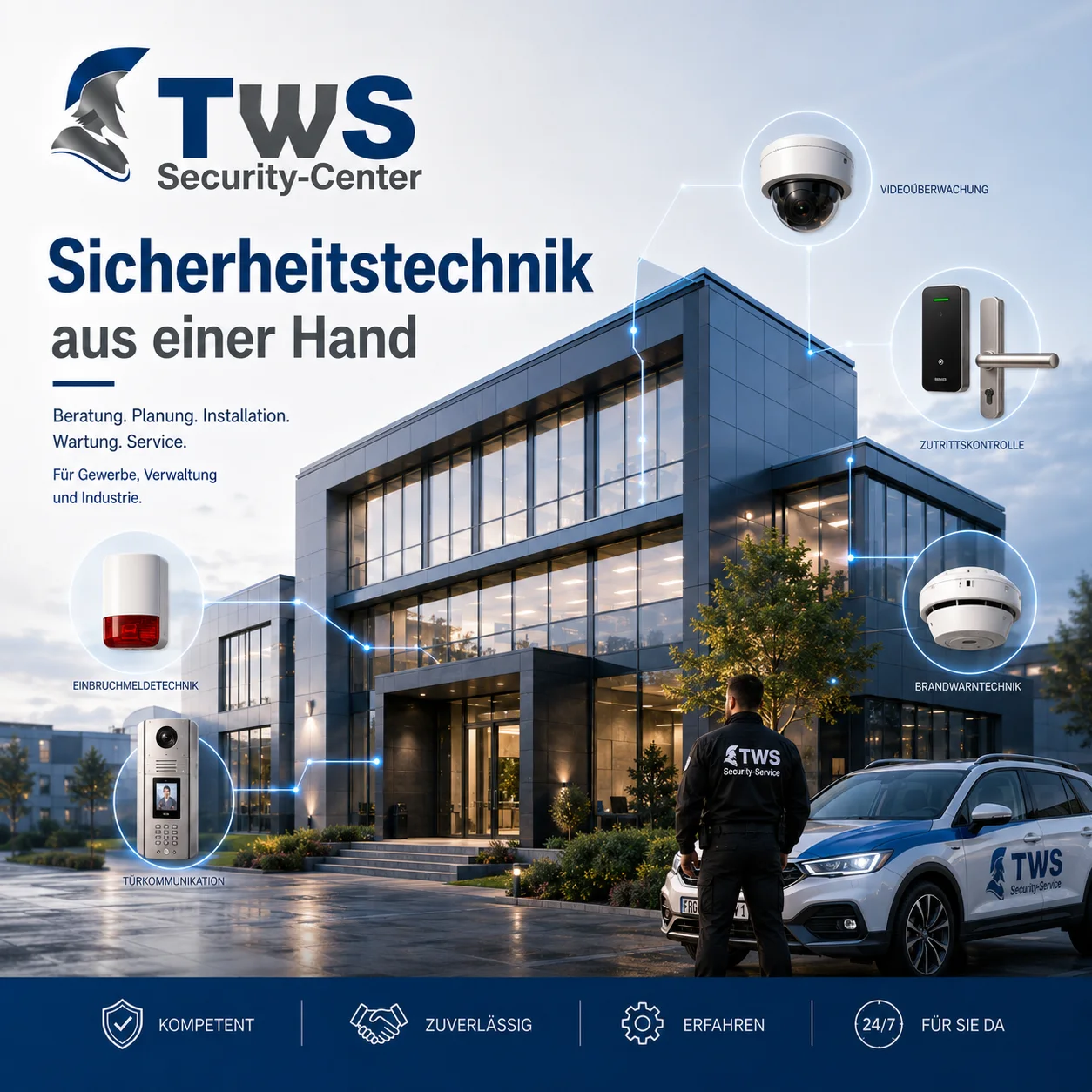 Sicherheitstechnik (Alarm, Video, Brandwarnung, Zutritt)