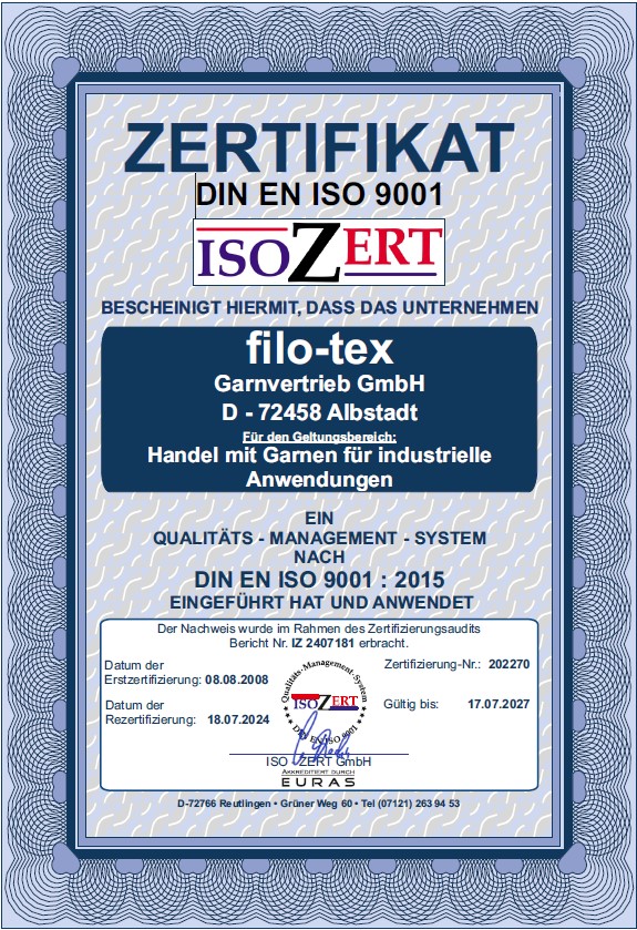 Zertifikat DIN EN ISO 9001:2015