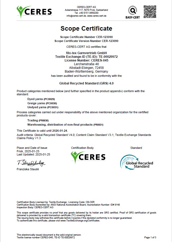 Zertifikat DIN EN ISO 14001:2015