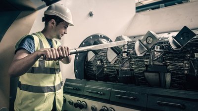 Schredderzugang für Wartung