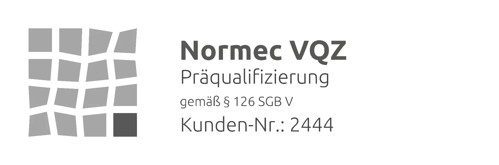 Normec VQZ Präqualifizierungszertifikat gemäß § 126 SGB V