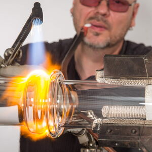 Laboratory glass production at Miethke Leverkusen