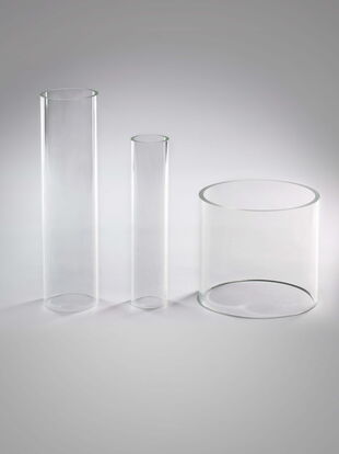 Plan-parallel ground glass cylinder
